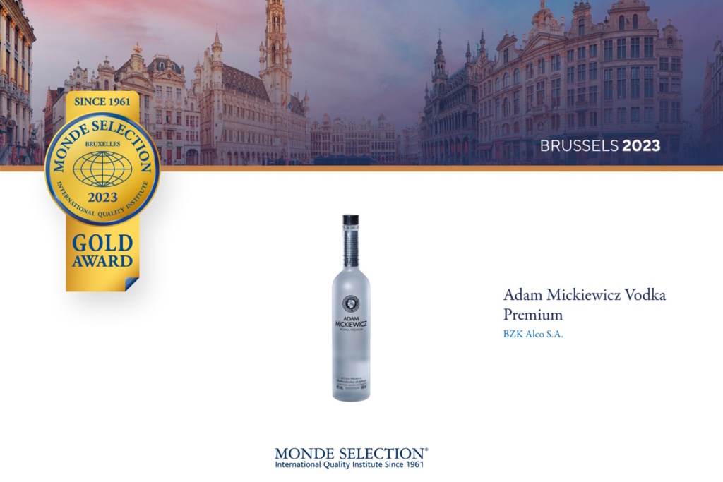 Złote medale Monde Selection 2023 dla produktów BZK Alco
